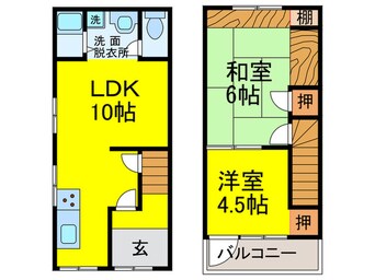 間取図 浜寺諏訪ノ森貸家