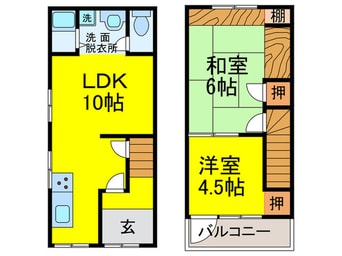 間取図 浜寺諏訪ノ森貸家