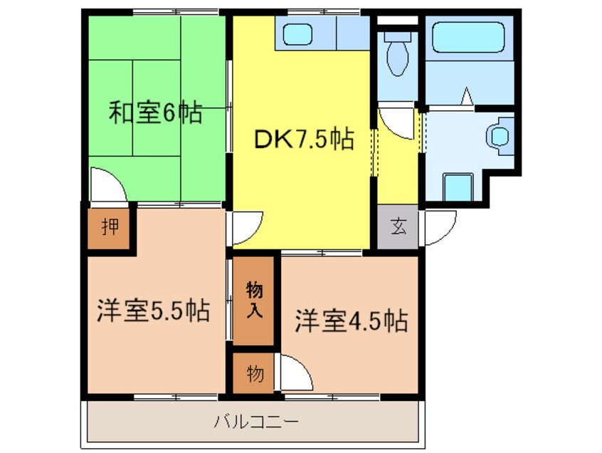 間取図 グロ－パレスⅡ