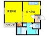 寿ハイツ 1DKの間取り