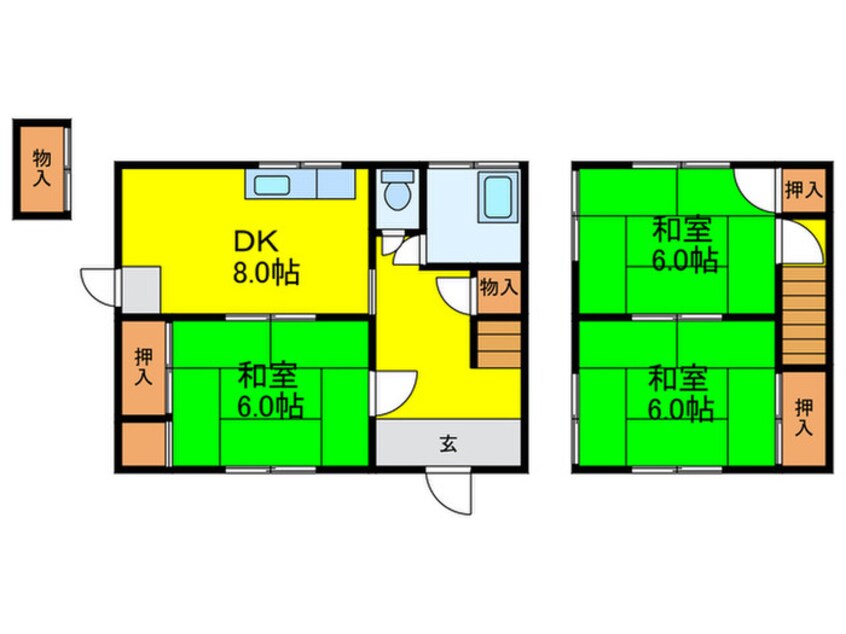 間取図 阪本貸家