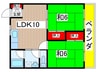 ハイツ西裏 2LDKの間取り