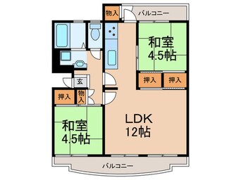 間取図 大久保東第4住宅82号棟（504）