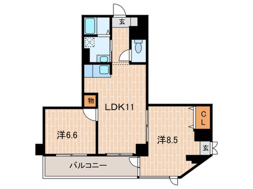 間取図 サニーコート芦屋