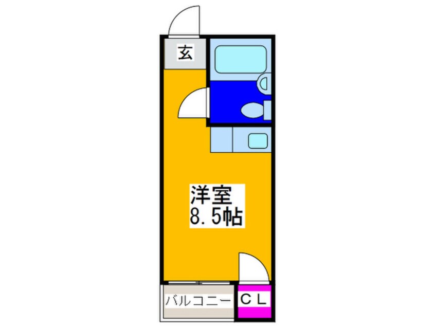 間取図 キングスアベニュ－流町Ｂ棟