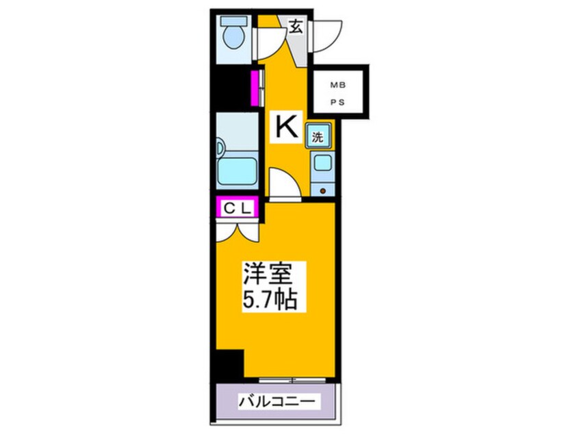 間取図 セレッソコート西心斎橋(901)