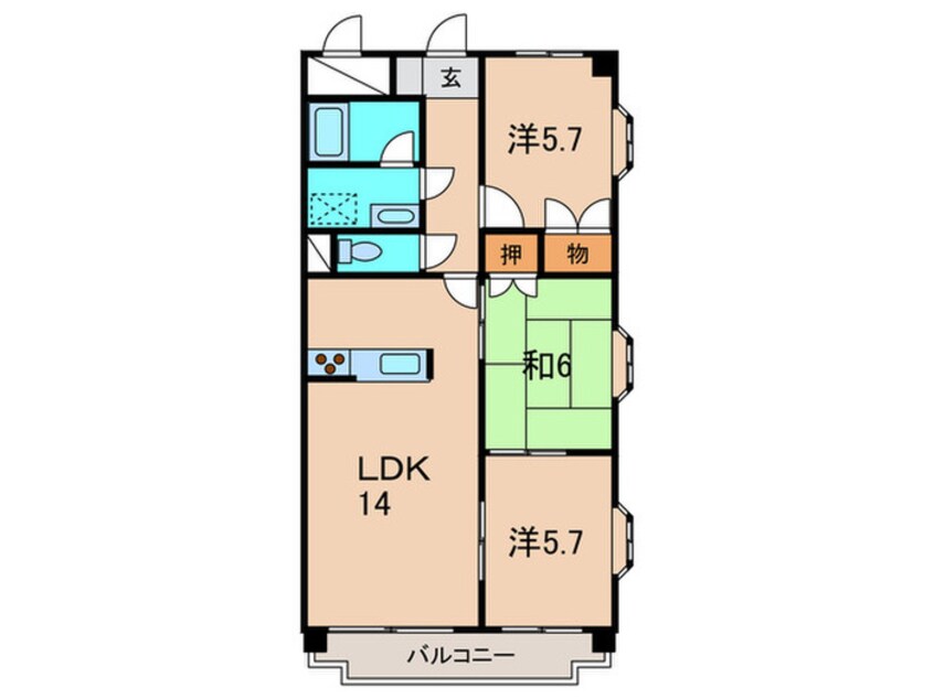 間取図 シェモアⅡ