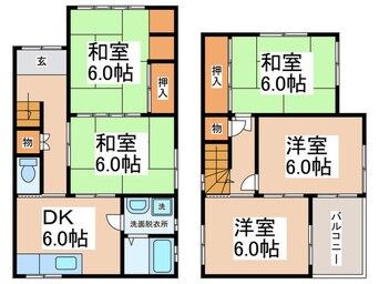 間取図 自然田戸建