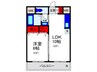 シャガール豊中 1LDKの間取り