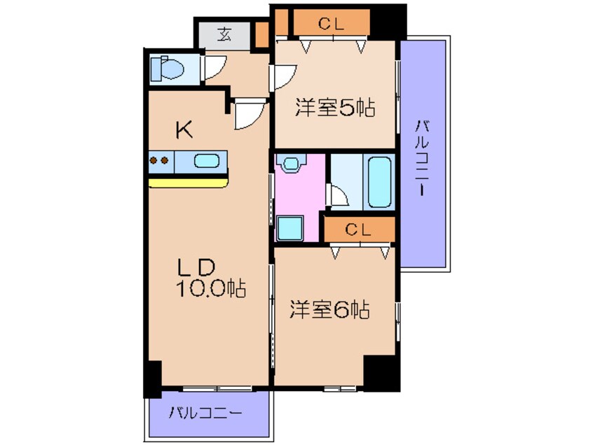 間取図 コンフォ－ト大阪天満宮