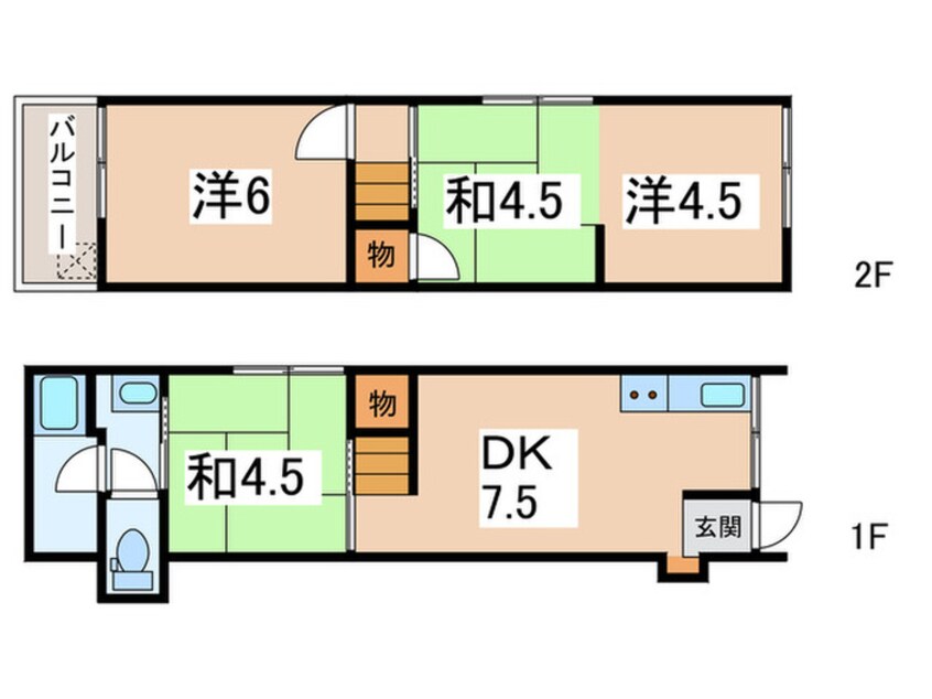 間取図 北石切町7-5戸建