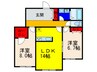 パークハイムふかえ 2LDKの間取り