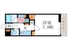 THE　ROSE　RES　一乗寺 1Kの間取り