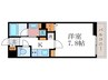 THE　ROSE　RES　一乗寺 1Kの間取り