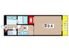 ｱﾝﾌﾟﾙ-ﾙﾌｪ-ﾙﾃﾞﾙﾆｴ嵯峨ノ段町 1Kの間取り