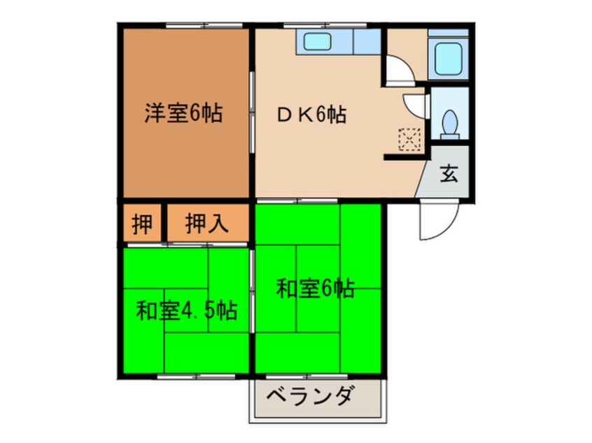 間取図 ベルハイツ忠岡