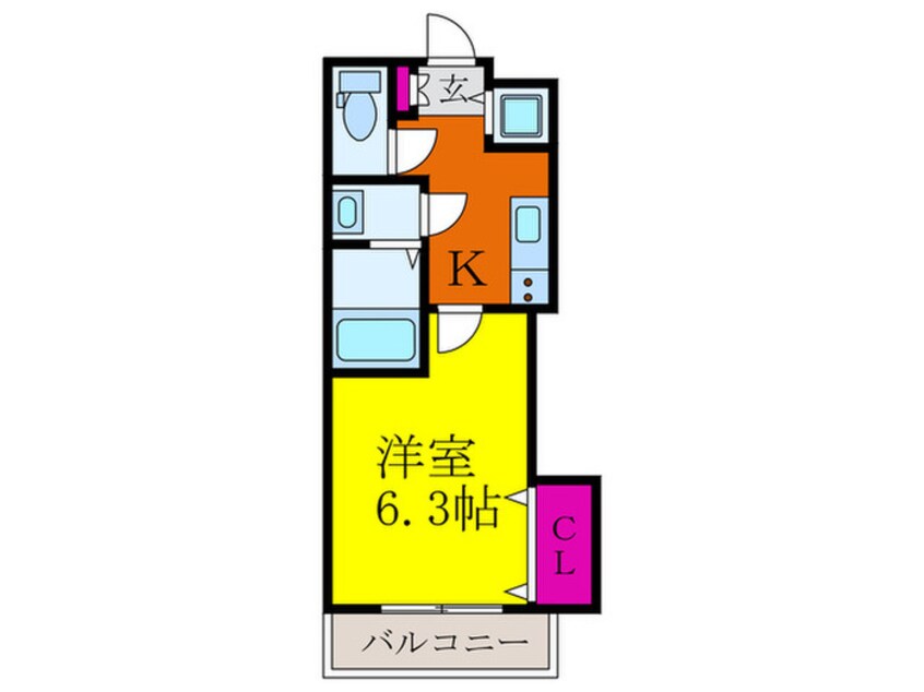 間取図 グラッド正雀