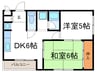 マンション堀野 2DKの間取り