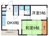 マンション堀野 2DKの間取り
