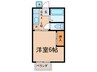 コーポ 明津 1DKの間取り