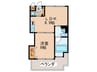 サクセス天神橋フロント 1LDKの間取り