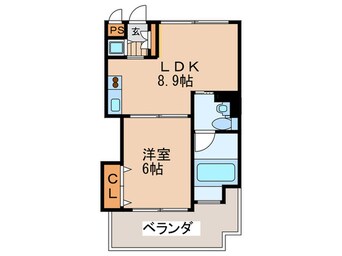 間取図 サクセス天神橋フロント