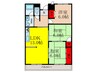 フロレセ－ル茨木 3LDKの間取り