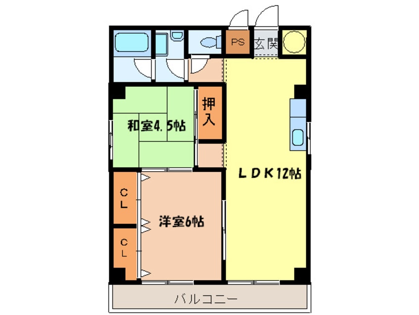 間取図 古城川ハイツ