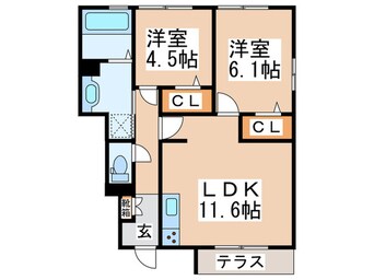 間取図 コンフォート大伴