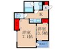 STEADY下新庄 2Kの間取り