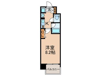 間取図 ﾚｼﾞｭ-ﾙｱｯｼｭ梅田ｲ-ｽﾄ(905)