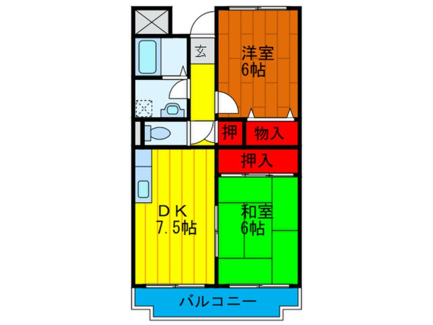 間取図 クレ－ル白鳩