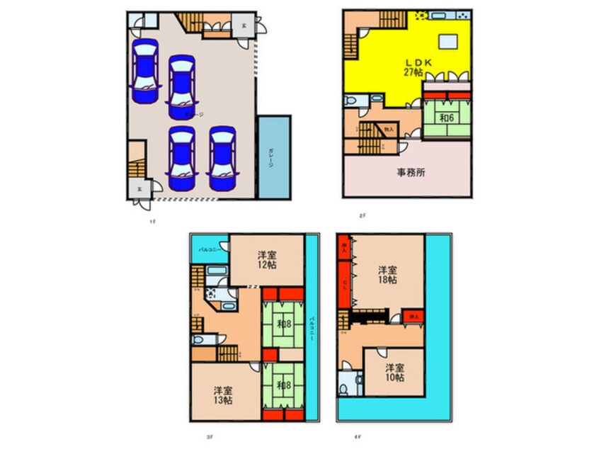 間取図 野中北貸家