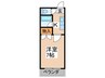 パレエレガンス 1Kの間取り