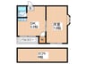 フォンタル高宮 1DKの間取り