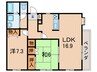 旭化成　神園町メゾン 2LDKの間取り