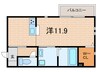 フレッツァ垂水福田 1Rの間取り