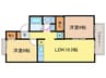 ウエストヴューC棟 2LDKの間取り
