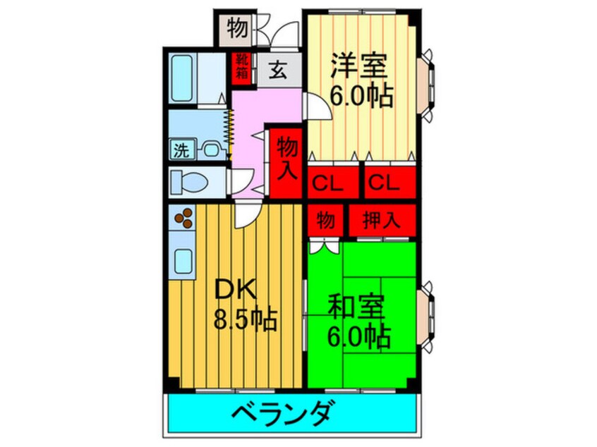 間取図 交野ベルハイツ