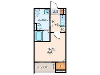 間取図 CRASTINE中在家Ａ