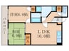 ビラ・クレール 2LDKの間取り