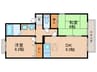 オネスタスガＢ 2DKの間取り