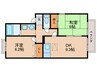 オネスタスガＢ 2DKの間取り