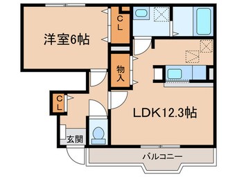 間取図 サングレ－ド雅