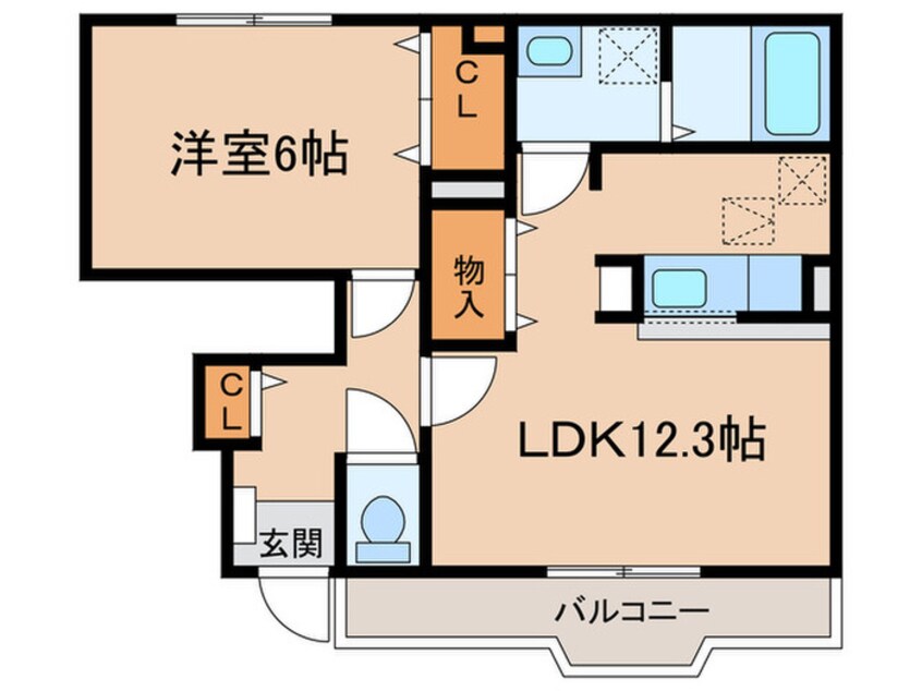 間取図 サングレ－ド雅