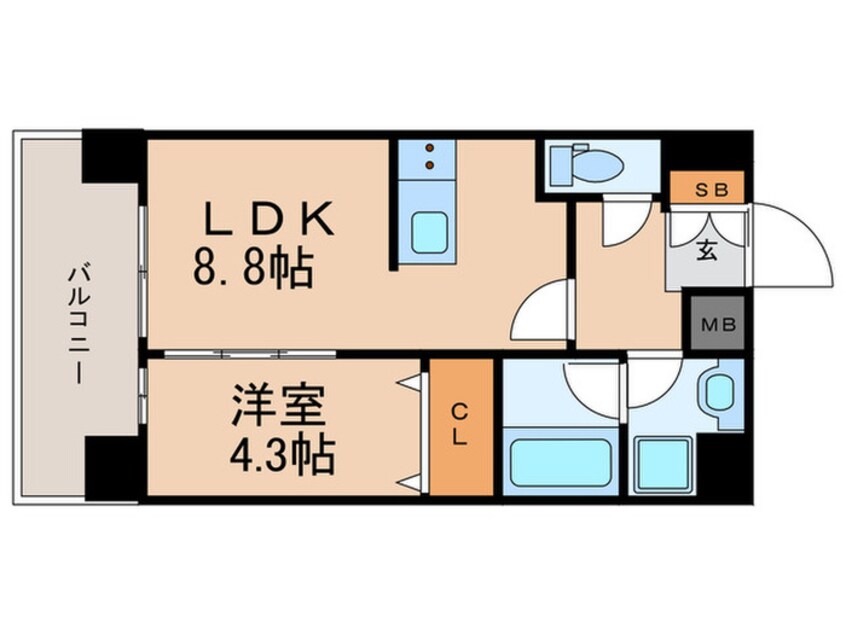 間取図 ハイデンス梅ヶ枝