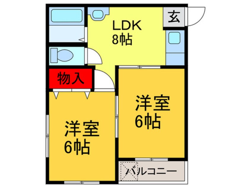 間取図 ニッコ－ハイツ俊徳