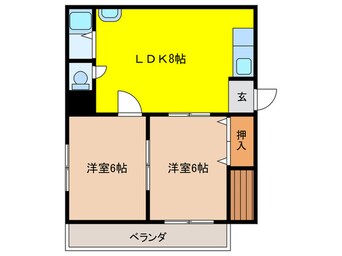 間取図 ニッコ－ハイツ俊徳