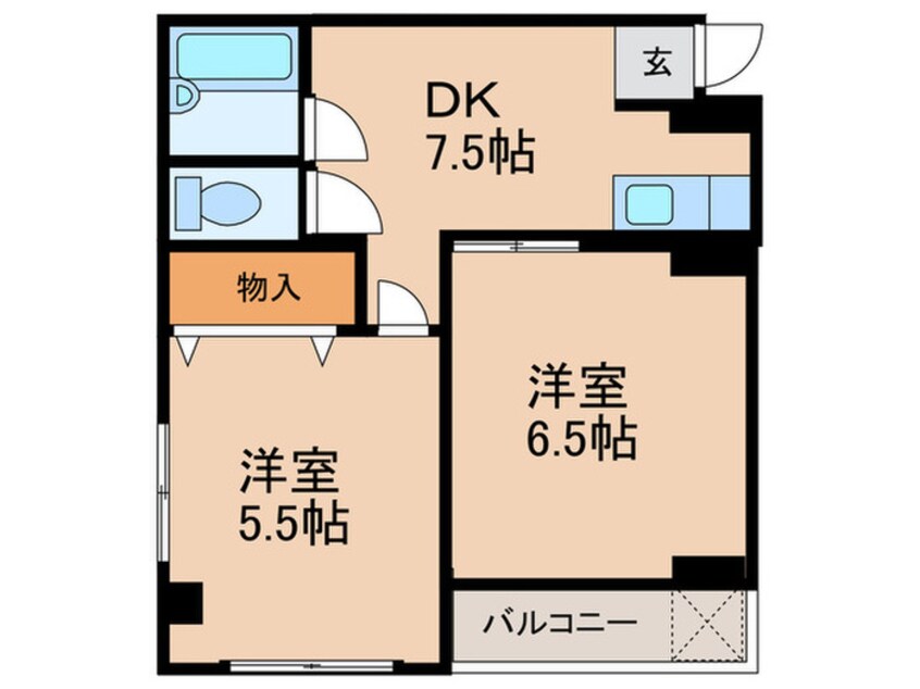 間取図 ニッコ－ハイツ俊徳