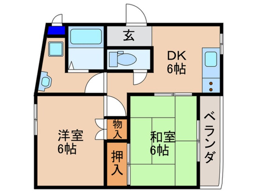 間取図 ル・プロ―ｼﾞｪ唐橋